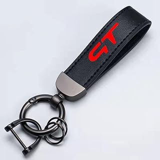 ACSUZ Car Key Fob for Kia GT GTLINE Forte Ceed Car Key Chain Interior Styling Accessories with Logo, Red-A