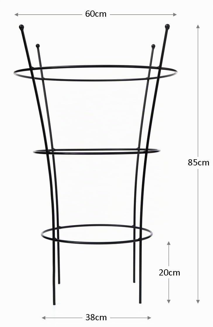 KUHEIGA Stabiler Staudenhalter Verzinkt H: 80cm, Volleisen Strauchhalter, Rankgerüst,