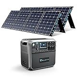 BLUETTI Solar Generator AC200P with 2 SP200 Solar Panels Included, 2000Wh Portable Power Station w/ 6 2000W AC Outlets, LiFePO4 Battery Pack Solar Powered Generator for Home Use, Trip, Power Outage