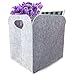 Filz Aufbewahrungsbox, Faltbare Aufbewahrungstasche Filz Aufbewahrungskorb Filzkorb mit Henkel, Grau Filzbox Aufbewahrungskiste Zeitungskorb Faltbox Spielzeugkiste Filztasche Regalkorb - 30x30x25 cm