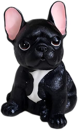 Miniatura 1 de MonLiya Decoración de jardín de resina de alta emulación creativa linda estatua de bulldog francés manualidades amante de los perros regalo