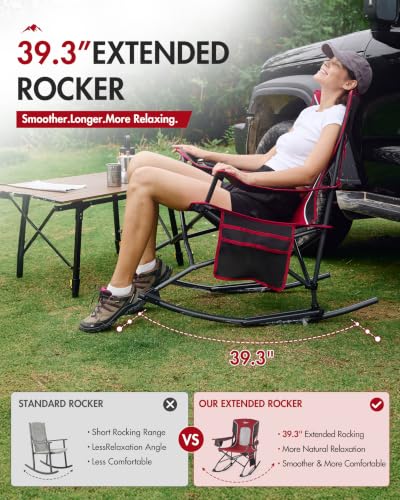 Silla Mecedora Plegable para Camping Portal, Capacidad 350 libras, Portátil miniatura 6
