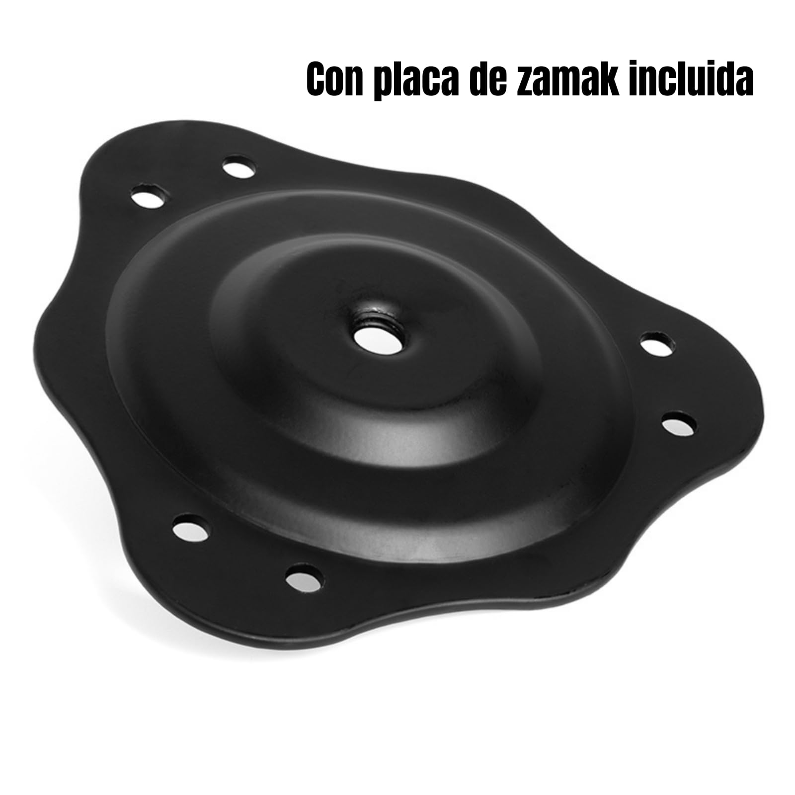 VERDU Patas para Mesas - Juego De 4 Patas Mesa De Acero De Alta Resistencia, ø60mm, Altura De 710mm, Regulación hasta 10mm, Soporte Superior En Zamak, Varios Acabados Disponibles (Negro)