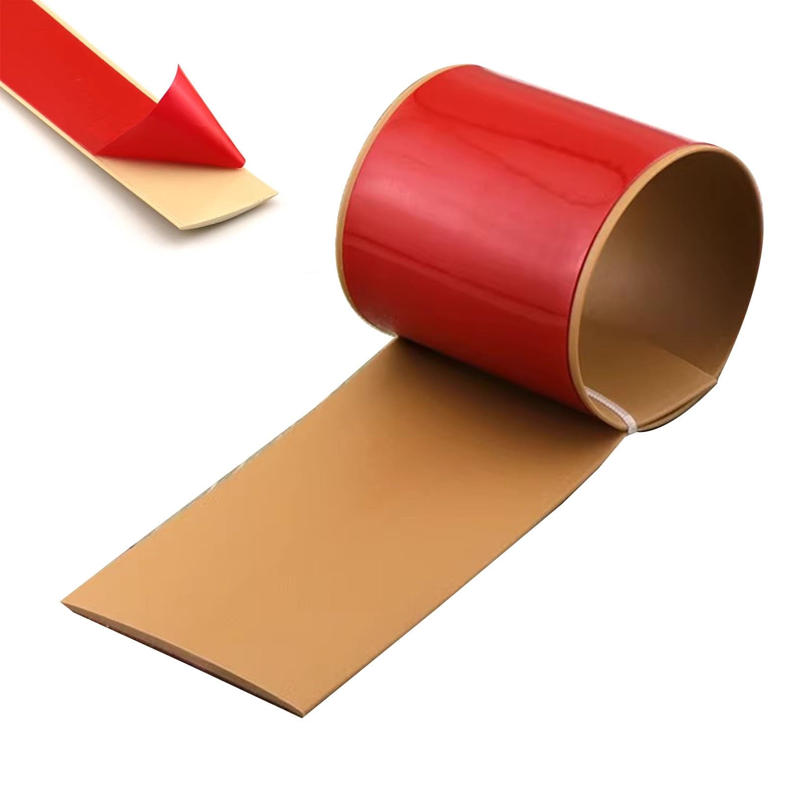 Bande de revêtement de sol imperméable, revêtement de seuil à décoller et à coller, matériau en PVC pour la protection des bords de la moquette, 7,5 cm de largeur