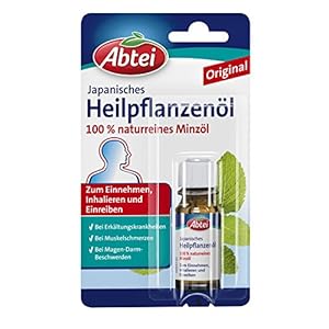 Abtei Japanisches Heilpflanzenöl – 100% naturreines Minzöl zum Einnehmen, Inhalieren und Einreiben – bei Erkältung…