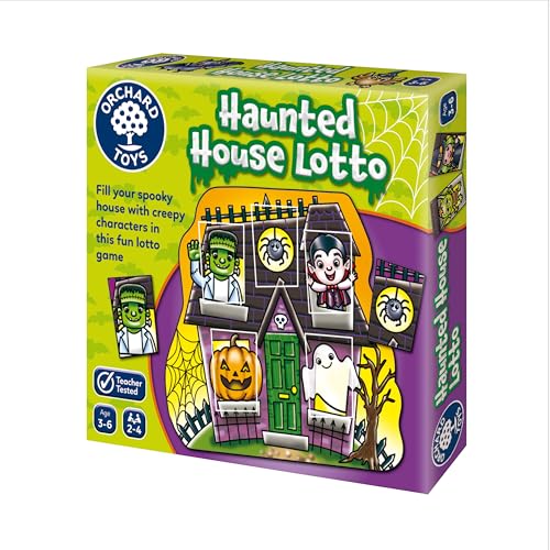 Orchard Toys Halloween Bingo, small and compact game, great for travel, simple gameplay, for kids age 3-6