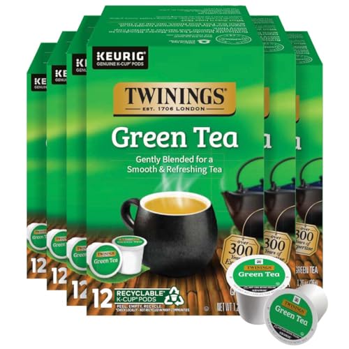 Twinings Green Tea K-Cup Pods for Keurig, 12 CT Box (6 Pack)