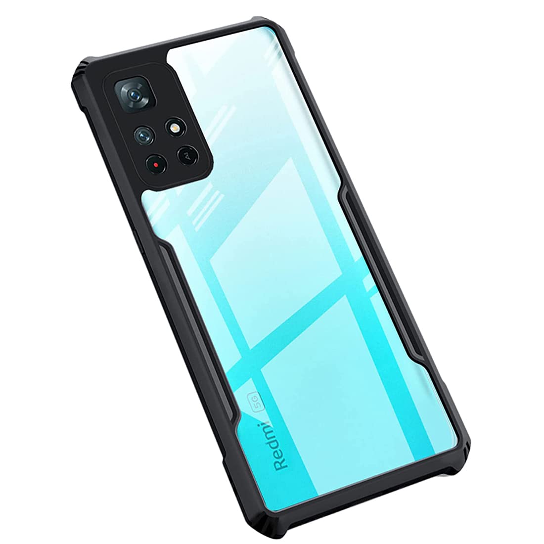 Fashionury Crystal Clear Back Cover For Mi Redmi Note 11T 5G / Poco M4 Pro 5G Back Cover Case | 360 Degree Protection | Shock Proof Design | Transparent Back Cover for Redmi Note 11T / Poco M4 Pro Black Bumper (B09Y22VNMD) Amazon Price History, Amazon Price Tracker