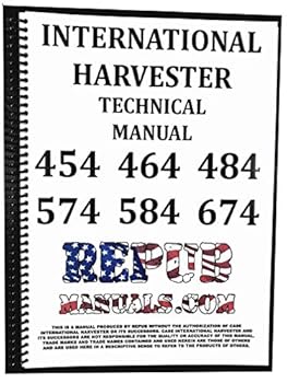 Spiral-bound International 574 Tractor Service Manual Technical Repair Book