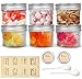Lot de 16 bocaux Mason Jar de 113.4 g à large ouverture avec couvercles, autocollants d'amour et cuillère, pour la mise en conserve, la préparation des repas, le miel, les dragées de mariage
