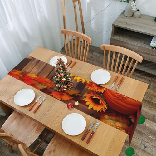 Chemin de table en lin de qualité supérieure style rustique chic 152 cm - 8