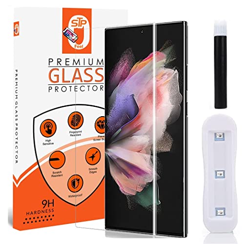 Image of STP FEEL Curved UV Tempered Glass for Samsung Galaxy Note 10 Plus (Transparent, Pack of 1) Advanced Border Less Full Screen Coverage UV Screen Protector Guard with Installation Kit