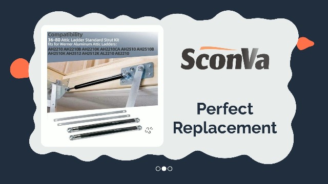 36-80 Standard Strut Kit for Werner Aluminum Attic Ladders AH2210