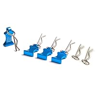 Vista 2 de 1 juego de clips de cuerpo de metal con lengüetas para 1/10 Axial SCX10 RC modelo Crawler Car (azul)