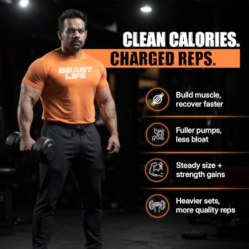 Image of BeastLife High Protein 2.5 Kg Mass /Weight Gainer With 100 Gm Creatine| Belgian Chocolate Gainer| NABL LAB Tested | For Muscle Gain & Fast Growth | Cereal-Based Formula, No Maltodextrin | India's #1 Cereal Based Bulk Gainer