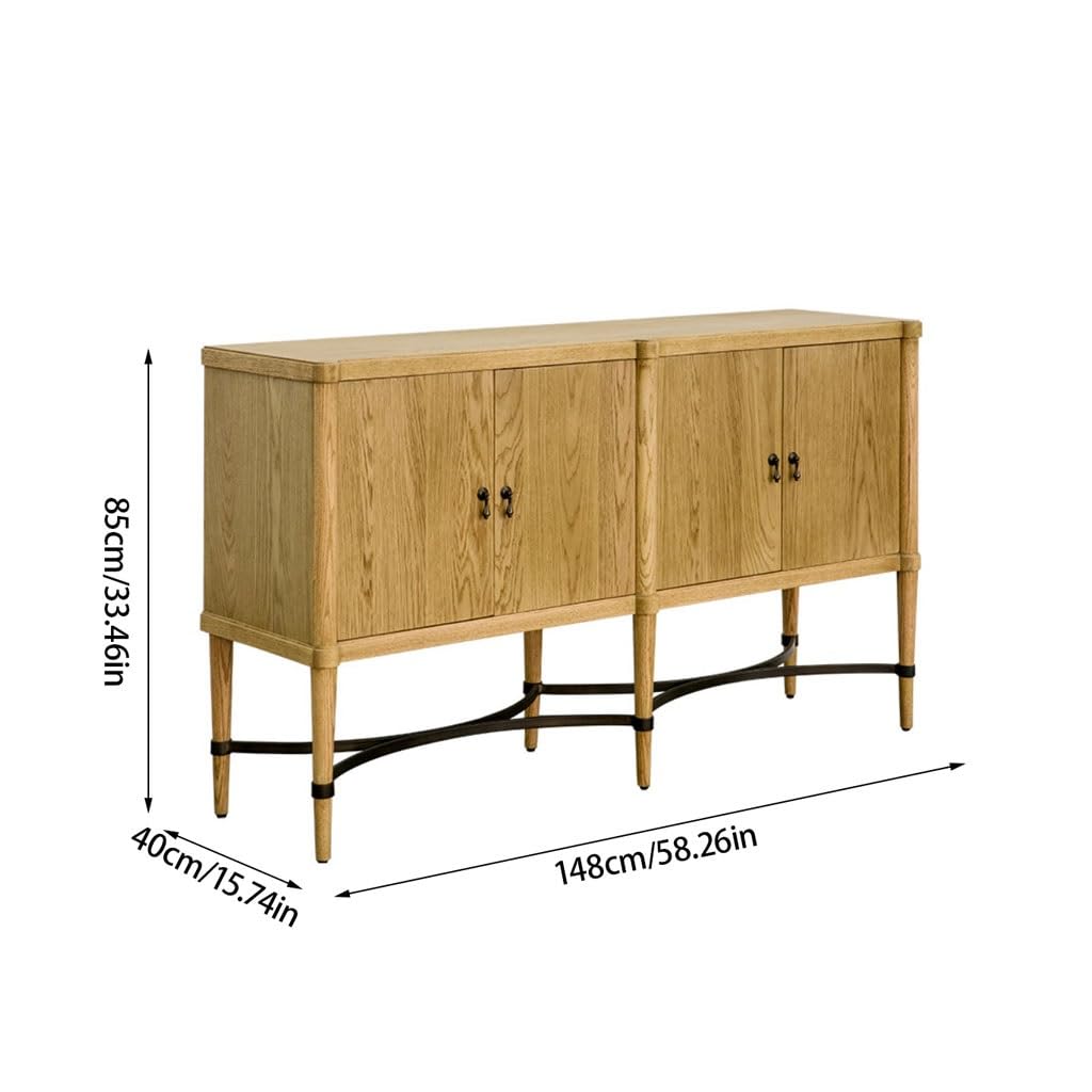 Aparadores Para Comedor Retro Pastoral Aufbewahrungsschrank Massivholz Sideboard mit Tür Buffet Schrank Konsole Geeignet für Zuhause und Restaurant Bufetera