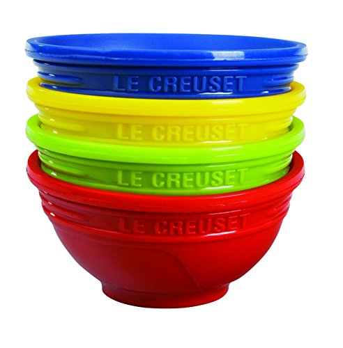 Le Creuset Silicone 1/4-Cup Pinch Bowls, Set of 4, Multi-Colored