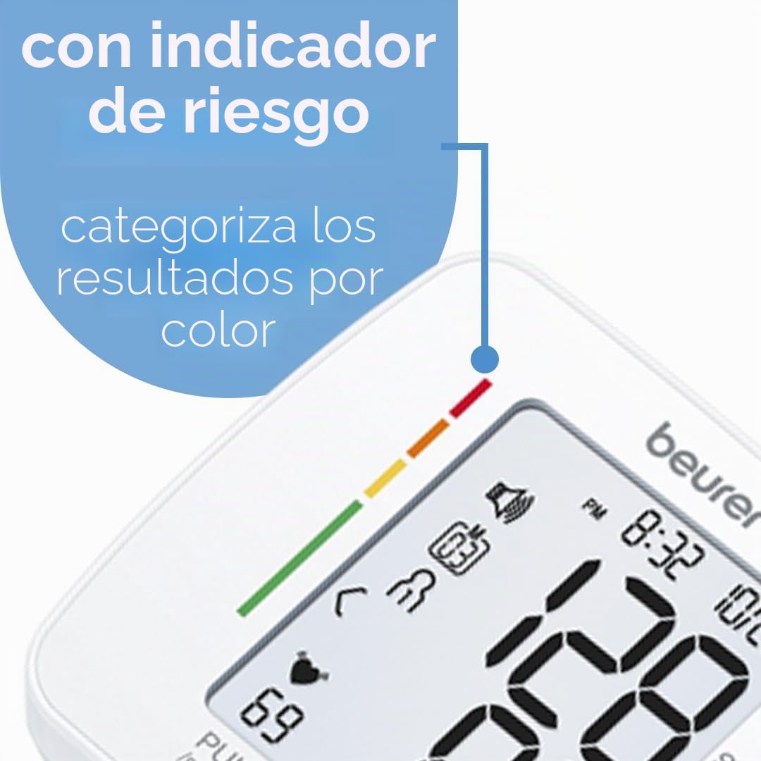 Beurer Tensiómetro de muñeca BC 21 con salida de voz en alemán, inglés, francés, italiano o turco