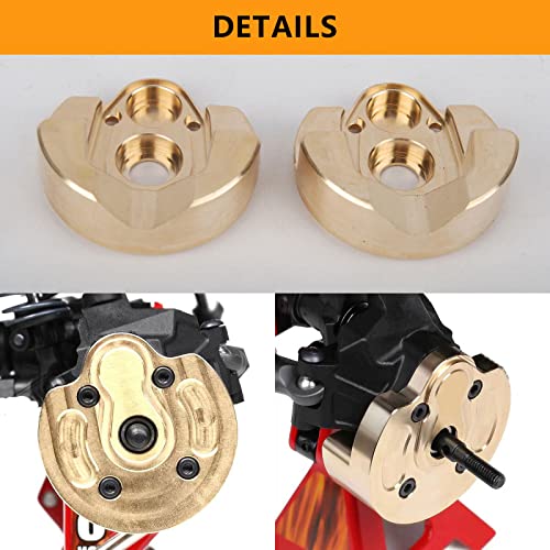 Kingsea 2Pcs Heavy Brass Portal Drive Housing Steering Knuckle 170G Compatible With Axial Capra Utb Scx10Iii Axi03007 Capra Unlimited Trail Buggy Utb 1/10 Rc Crawler Brass Counterweight #TOP6