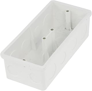 Aexit 168x80x50mm Flush-Type Control electrical PVC Wall Mounted 2 Gang Junction Box Case White