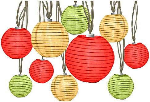 Brooklyn Lighting Company 6 Foot Paper Lantern LED String Lights with 9 Battery Operated Bulbs Decorative Lights for Indoor and Outdoor