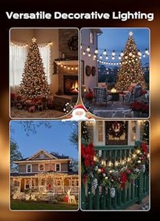 Brightown Outdoor String Lights, 50FT 25 G40 Bulbs Shatterproof Patio Lights, IP65 Waterproof Dimmable Hanging Connectable Globe LED Outdoor Lights for Backyard, Bistro, Porch, Deck, Balcony