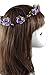 Floral Fall Boho Headband Flower Crown Festival Wedding Beach Hair Wreath F-01 (Purple) (Purple)