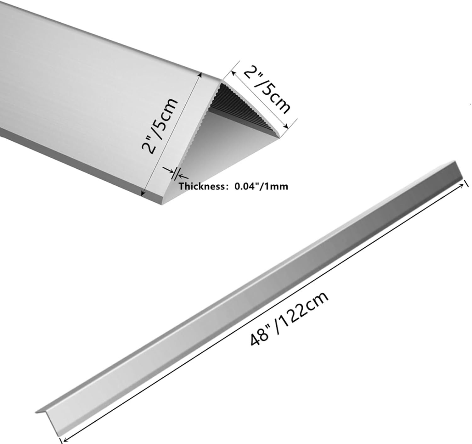 Aluminium Alloy Metal Corner Guards 12Pcs Wall Corner Protector 2" x 2" x 48" Wall Corner Protection Decoration Pack of 12 Corner Guards 20 Ga/1 mm Thickness