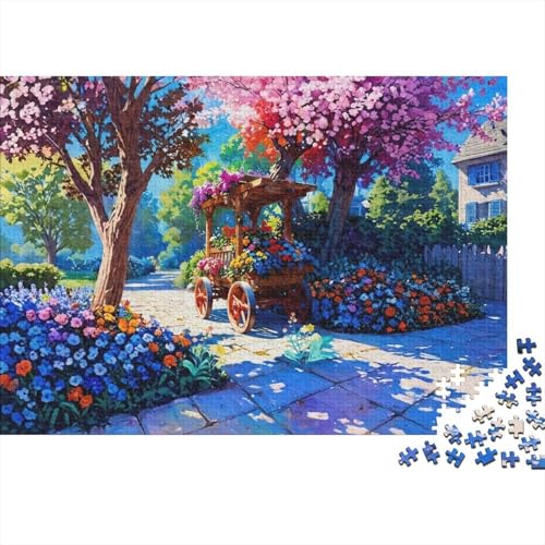Puzzle mini 1000 piezas con encaje preciso y diseño floral, relajación de 70 x 50 cm