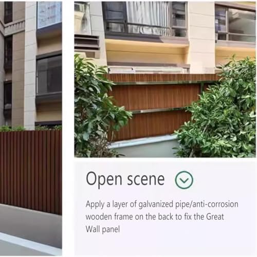 Heavy Duty Weatherproof Slatted Privacy Fence for Backyard, Yard Border, Patios, Apartments & Parks - Durable Outdoor Screen & Garden Barrier