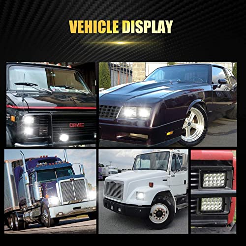 (4Pcs) Dot Approved 4X6 Inch Led Headlights Rectangular Replacement H4651 H4652 H4656 H4666 H6545 For Peterbil Kenworth Freightinger Probe Oldsmobile Cutlass #TOP6