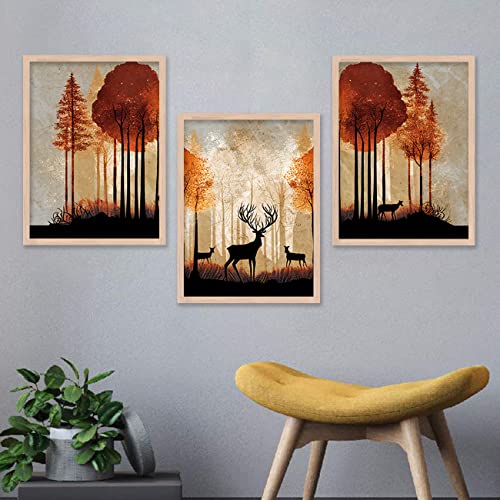 Image of kotart Paintings Modern Art Wall Decor Framed Wall Painting for Living Room, Bedroom - Framed Wall Decor Paintings with Frame - Painting for Wall Decoration Set of 3-D (Art 7, 10x13 inch)