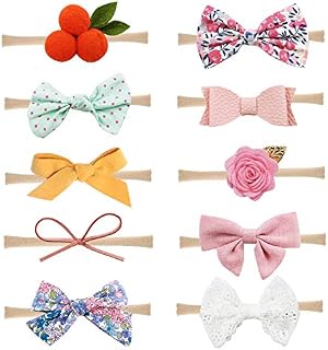 Baby Girl Headbands and Bows Nylon Hairbands Hair Bow Accessories for Newborn Infant