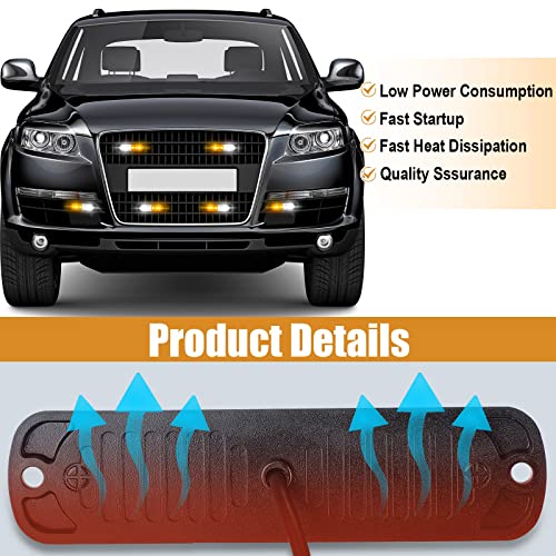 50 Pack Led Emergency Strobe Lights Amber White 6 Led Strobe Warning Emergency Flashing Light Caution Construction Hazard Light Bar For Car Truck Van Off-Road Vehicle Atv Suv Surface Mount #TOP3