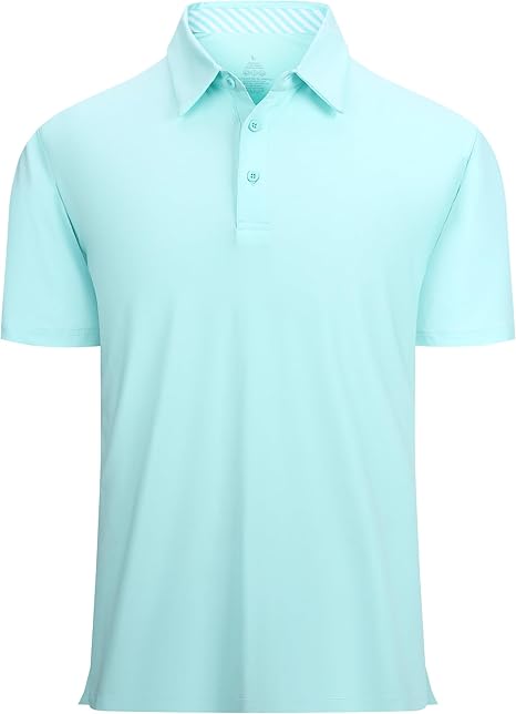 Alex Vando Mens Golf Shirt Moisture Wicking Quick-Dry Short Sleeve Casual Polo Shirts for Men