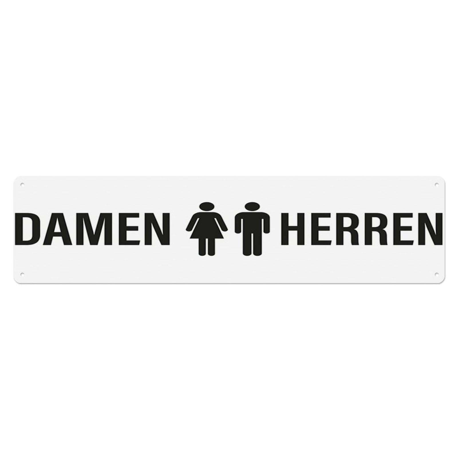 Modern Bold Home Facility Toilet(WC) Door Metal Tin Skinny Sign Plaque Wall Decor for Cafe, Club Bar, Office, Home Garden Metal Poster 4x16Inch