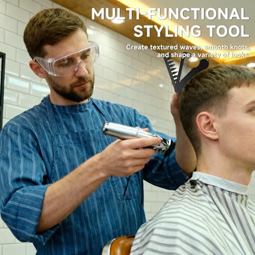 Image of Hair Comb Set 3 Pcs for Men, Wide Tooth & Fine Tooth Texture Combs for Volume Styling, Foldable Travel Hair Comb Set for Curly, Thick & Fluffy Hair