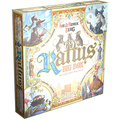 Image of Rattus Board Game (Big Box Edition) - The Black Death Strategy Game with Expansions! Family Game for Kids & Adults, Ages 10+, 2-6 Players, 30-60 Minute Playtime, Made by Z-Man Games