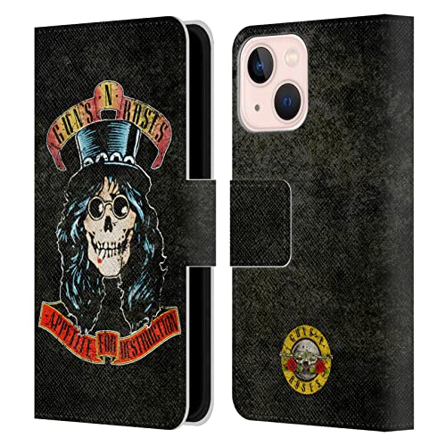 Guns N' Roses Slash étui portefeuille cuir iPhone 13 Mini housse