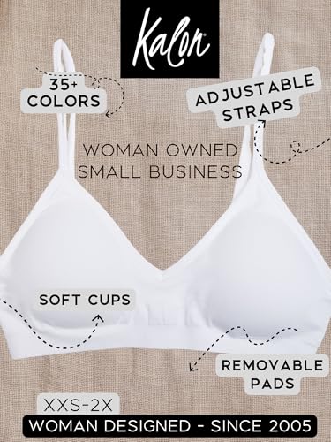 Image of Kalon Women's 4 Pack Demi Padded Bralette Wireless Comfortable Bra