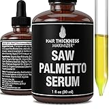 Organic Saw Palmetto Oil Serum. Stop Hair Loss Now by Hair Thickness Maximizer. Best Treatment for Hair Thinning. Hair Thickening Oils with Organic Pumpkin Seed Oil, Moringa Oil, Baobab Liquid (1 oz)