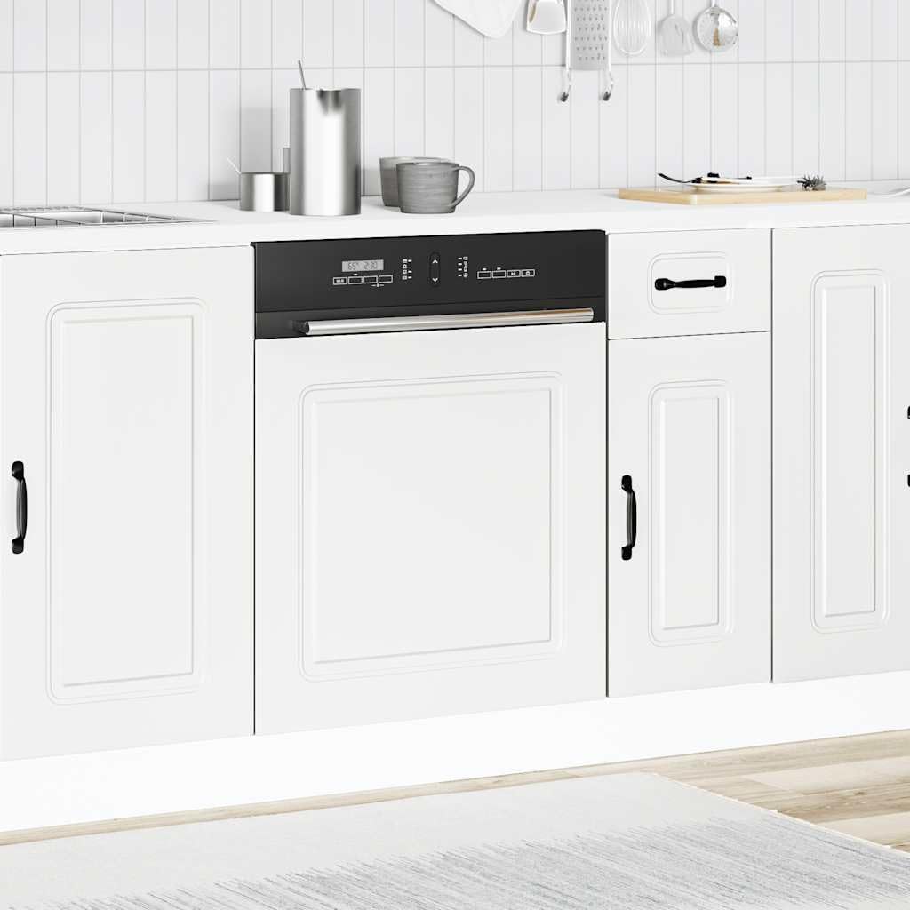 Tomostar Façade de Porte Lave Vaisselle, Panneau de Lave-Vaisselle Accessoire pour Lave-Vaisselle Cuisine Kalmar Blanc 60x1,5x67 cm
