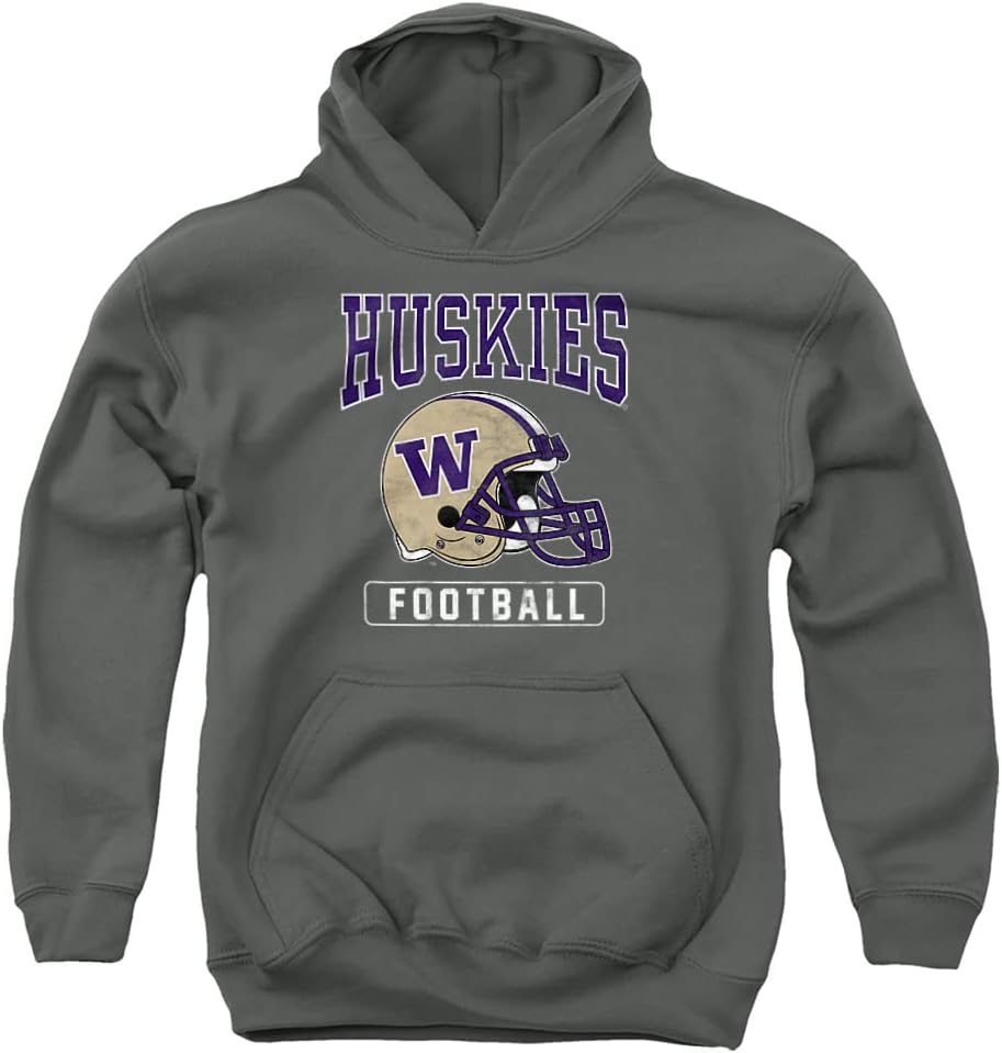 LOGOVISION University of Washington Official Football Helmet Youth Kids Boy/Girls Pull-Over Hoodie Sweatshirt