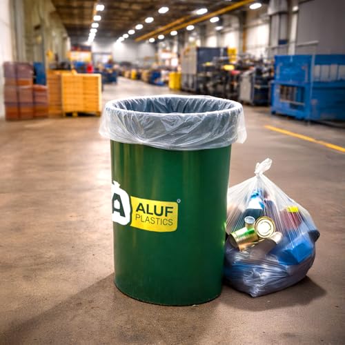 Image of Ultrasac 55 Gallon Clear Plastic Drum Liners 4 MIL - 38 inch x 63 inch - For Contractor, Industrial, Construction, & Municipal (Pack of 50)