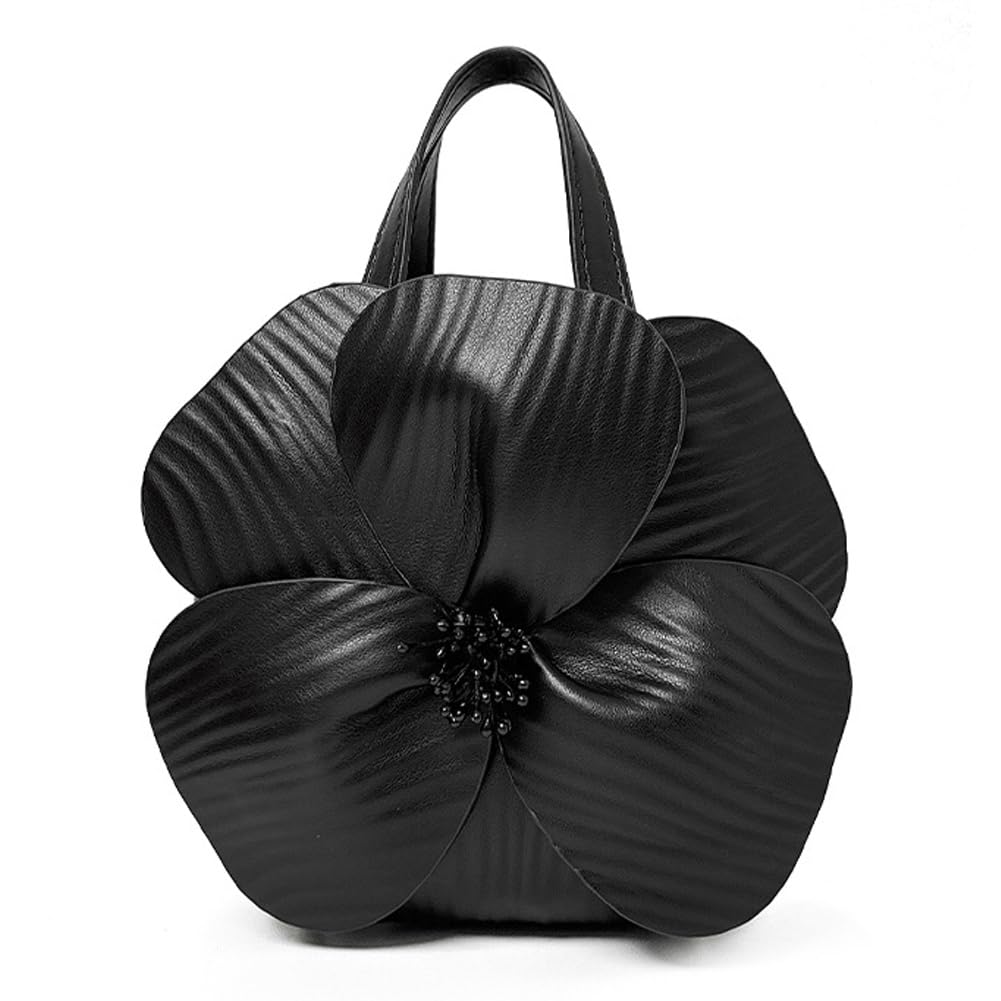 CUXVAMini Flower Evening Purse Floral Clutch Purses for Women PU Leather Evening Handbag with Chain Wedding Party Prom