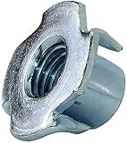 AERZETIX - C45751 - Satz von 50 - Einschlagmuttern krallenmuttern mit 4 stacheln - schlagmuttern - metallteil stift montage - aus verzinktem stahl - gewinde M10x13 metrisch weiblich