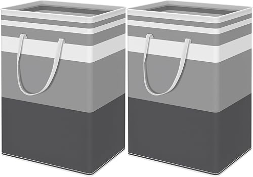 Miniatura 9 de Cesta de lavandería de 1 unidad, cesta de lavandería de 75 L, bolsa de lavandería plegable con asa, organización y almacenamiento de ropa ligera,