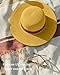 Senker Fashion Sun Hats for Women UV Protection, Packable Wide Brim Straw Hat for Men Beach Summer Vacation Travel Yellow
