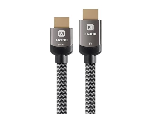 Monoprice 4K High Speed HDMI Cable Braided 35ft Grey