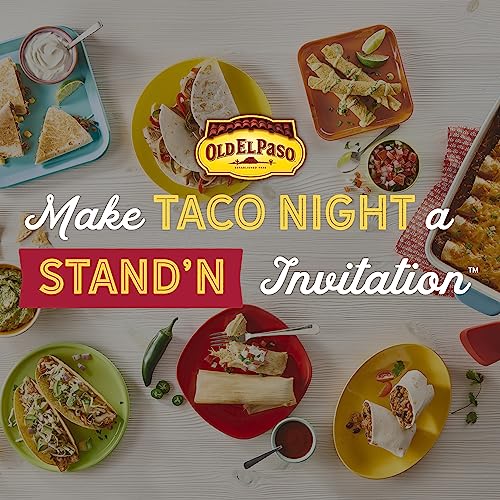 Old El Paso Spicy Jalapeño Cheddar Flavored Stand 'N Stuff Taco Shells, Meal Prep, Gluten Free, 10 Ct, 5.4 oz